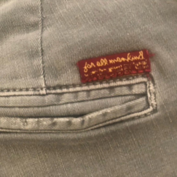 7 for all mankind Vintage Bermuda shorts in gray SZ 25 - Picture 2 of 4